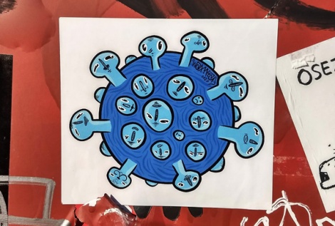 Waxhead sticker, blue variation