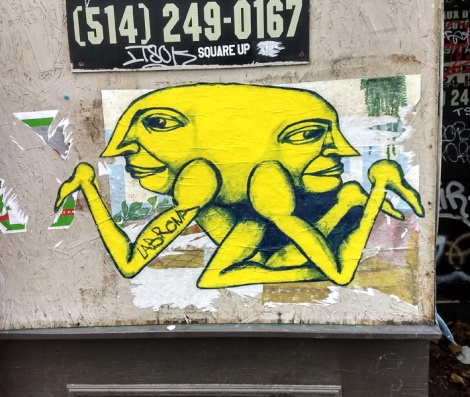 Labrona wheatpaste in central Montreal