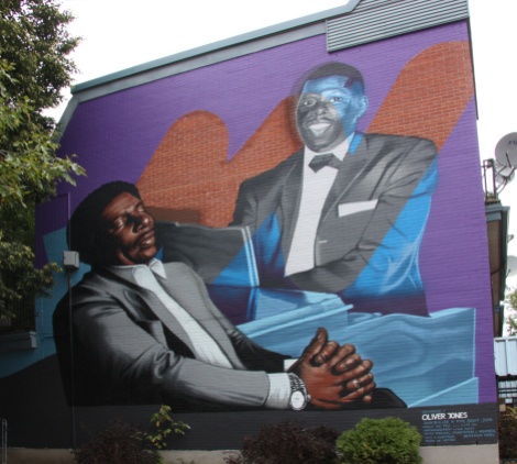 tribute to Oliver Jones mural by Dan Buller and Five Eight for Mu, on Georges-Vanier x Lionel-Groulx