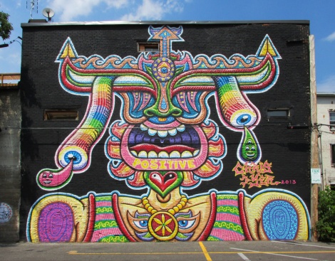 contribution to the 2013 edition of the Mural Festival from Chris Dyer aka Positive Creations