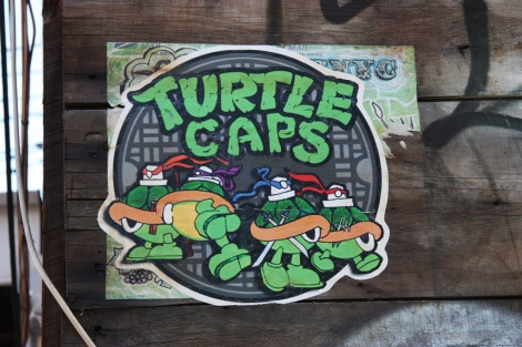 Turtle Caps wheatpaste