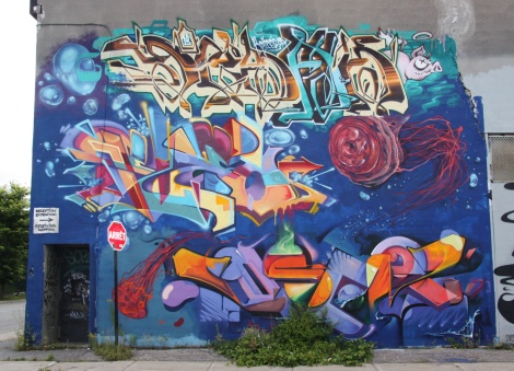 K6A wall on Gilmore featuring Serak (top), Fleo (middle) and Oser (bottom)