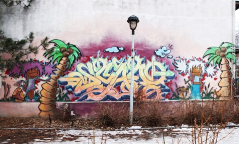 Scaner graffiti piece in Centre-Sud