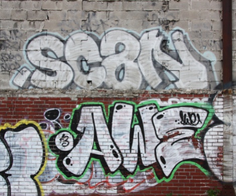 Scaner and Awe graffiti in Graffintown