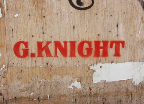 Graffiti Knight stencil in Plateau End