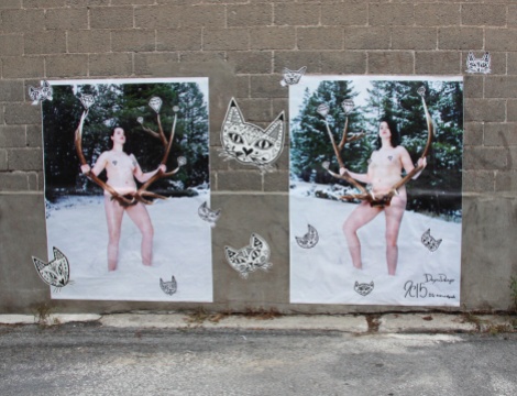 Posters and wheatpastes by Dayna Danger and Jessica Canard for Decolonizing Street Art