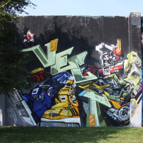 Tchug and Vect at the 2015 Lachine graffiti jam
