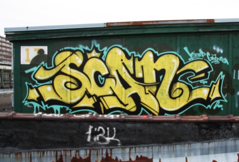 Rooftop piece by Scaner at the abandoned Transco