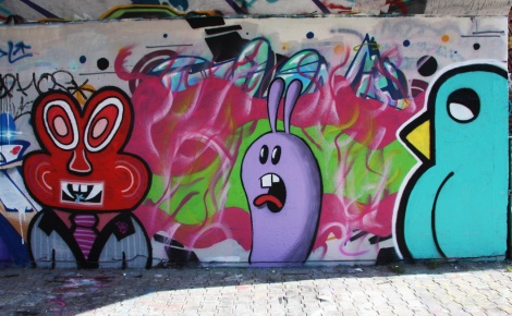Flavor (left), Starkey (middle) and ROC514 (right) at the PSC legal graffiti wall
