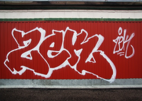 Zek throwie and tag at the abandoned Transco