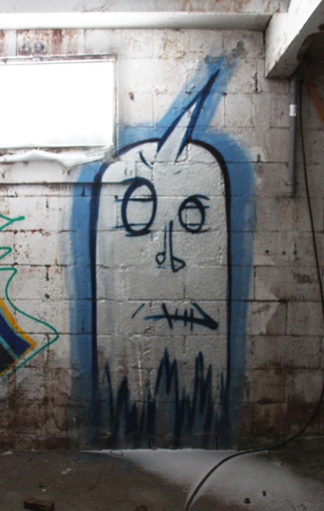 Unknown artist in the abandoned Montreal Hippodrome