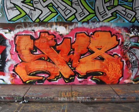 Someone representing the YU8 crew at the Rouen legal graffiti tunnel