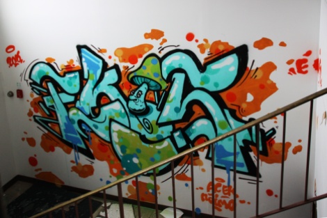 Ekes graffiti piece found in the abandoned Transco
