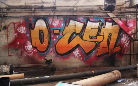 Noce graffiti piece found in the abandoned Transco