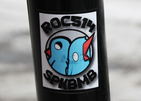 collaboration sticker between ROC514 and Spookbomb