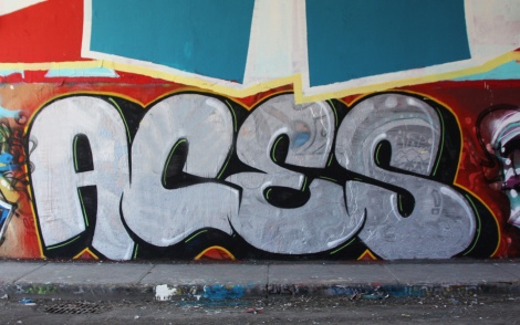 Aces at the Rouen legal graffiti tunnel
