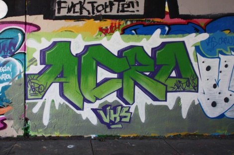 Acro at the Rouen legal graffiti tunnel
