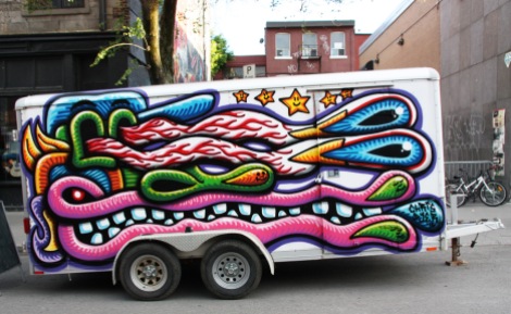 truck painted by Chris Dyer for the 2016 edition of Mural Festival