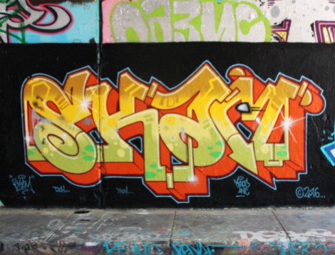 Skam at the Rouen legal graffiti tunnel