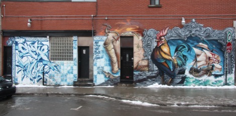 A'Shop mural in the Plateau featuring Dodo Osé, Phile, Zek and Fluke