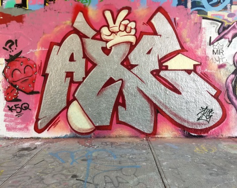 Axe Lalime at the Rouen legal graffiti wall