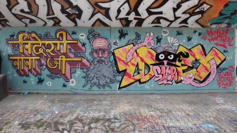 SBU One (left) and Zdey (right) at the PSC legal graffiti wall. Photo © SBU One.