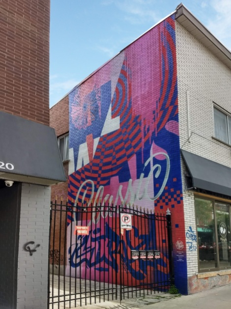 Marc Sirus's contribution to the 2018 edition of Mural Festival