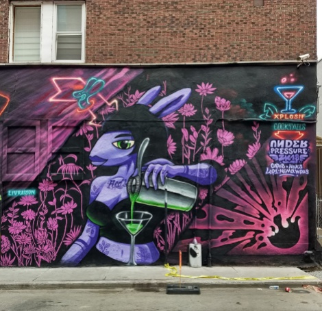 Segment 5/5 of a Under Pressure 2018 wall featuring Haks, Capes, Nemo, Lapin and Vedas