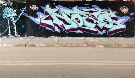 Dodo Osé at the Rouen legal graffiti tunnel