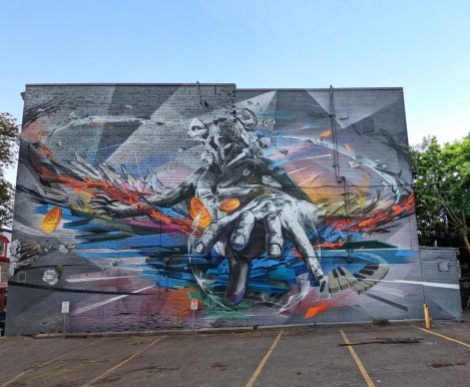Tyxna collective's contribution to the 2022 edition of Mural Festival, featuring Zek, Dodo Osé, Ankh One and Fuser