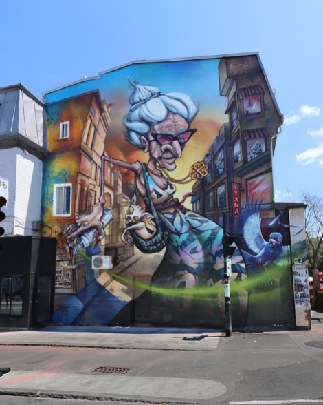 Tyxna's mural for the 2023 edition of Mural Festival, by Tyxna's Zek, Dodo Osé, Fuser and Ankh One, and featuring assistance from Haks, Arpi and Nick Sweetman