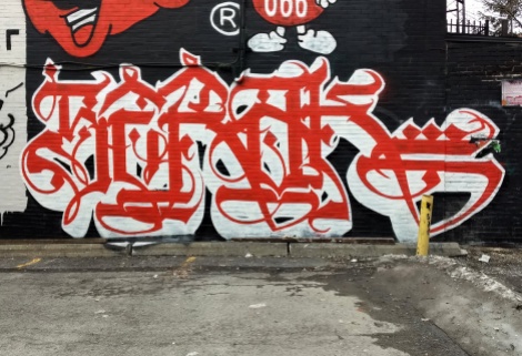close-up on Serak's part on Germ Dee's mural for the 2019 edition of Mural Festival
