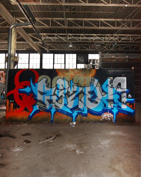 Rizek in an abandoned building