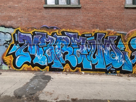 Fault in a graffiti alley