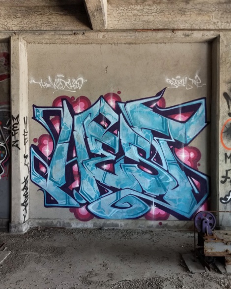 Hest in an abandoned building